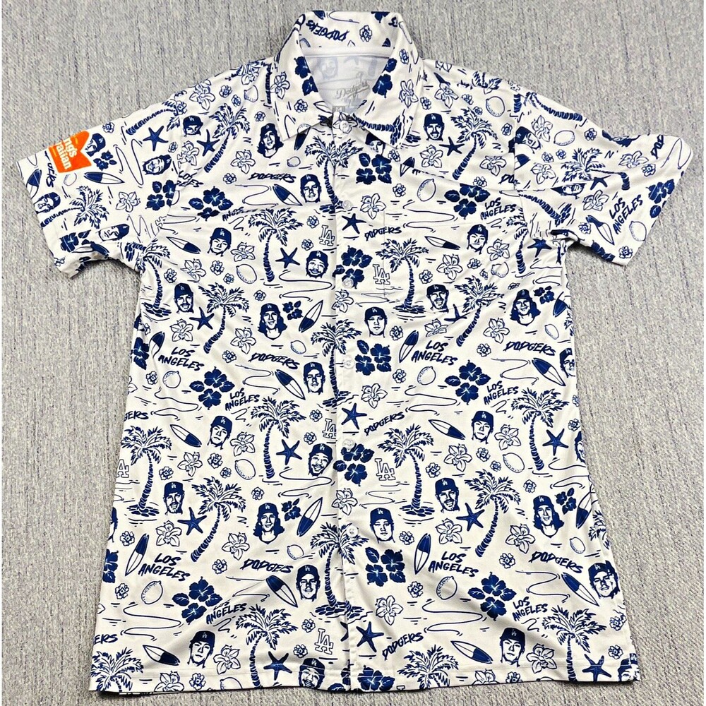 2025 LA Dodgers Kings Hawaiian Shirt Night SGA Mens M Ohtani Betts Glasnow Faces